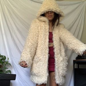 Womens Oversized Sherpa Winter Jacket